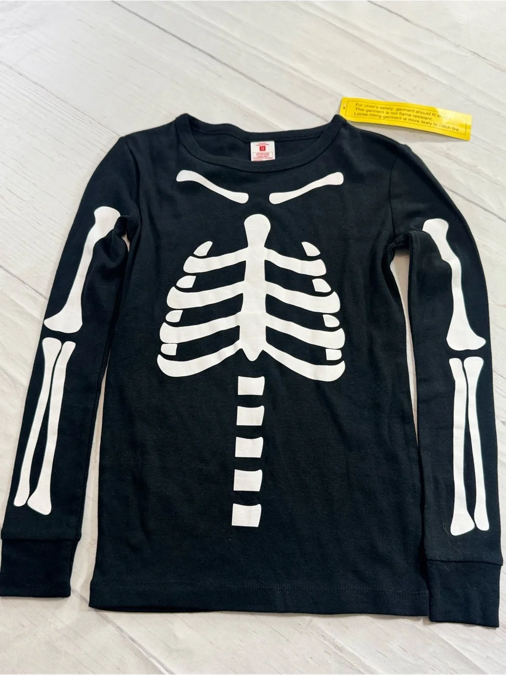 Kids Skeleton Halloween Pajama Set – Size 12 NWT